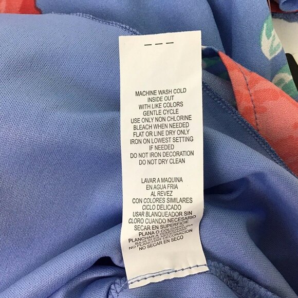 NWT Sequin Hearts XL Blue Floral Rose Blouse Roses Off Shoulder Bell Sleeves - Picture 6 of 10